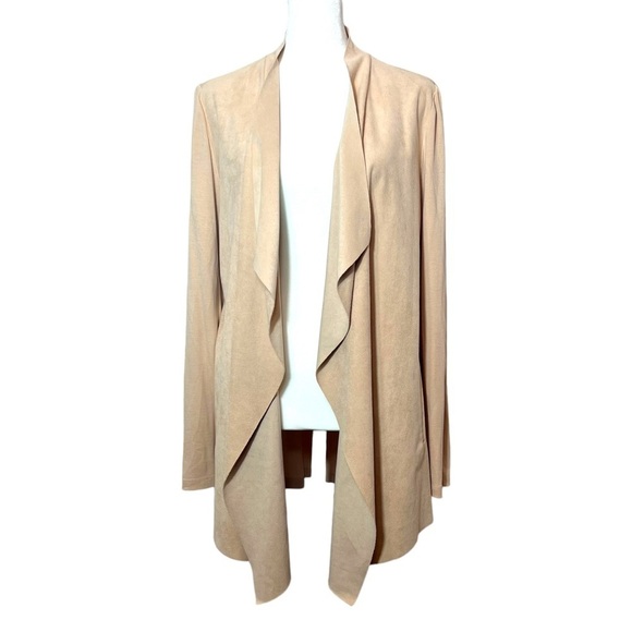 Chico’s Faux Suede Open Cardigan • Size 1 (Medium 8) • Soft & Chic - Picture 1 of 4